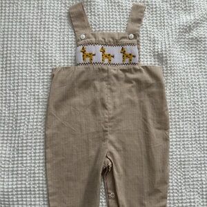 Hand Smocked giraffe Jon Jon 9m